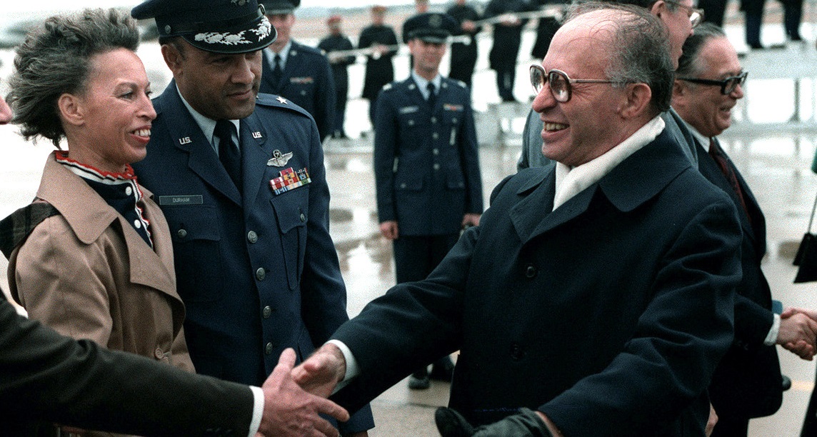 prime minister menachem begin of israel is welcomed upon his arrival in the 7d1745 1600 1