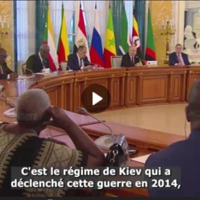 Poutine recoit les représentants de la délégation africaine au Palais